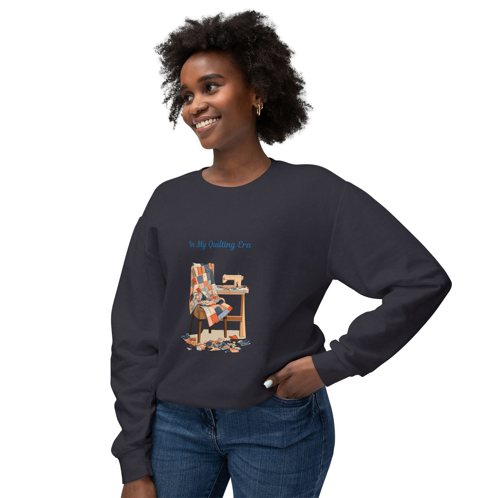 In My Quilting Era Sweatshirt | Quilt Chair Sewing Machine Design