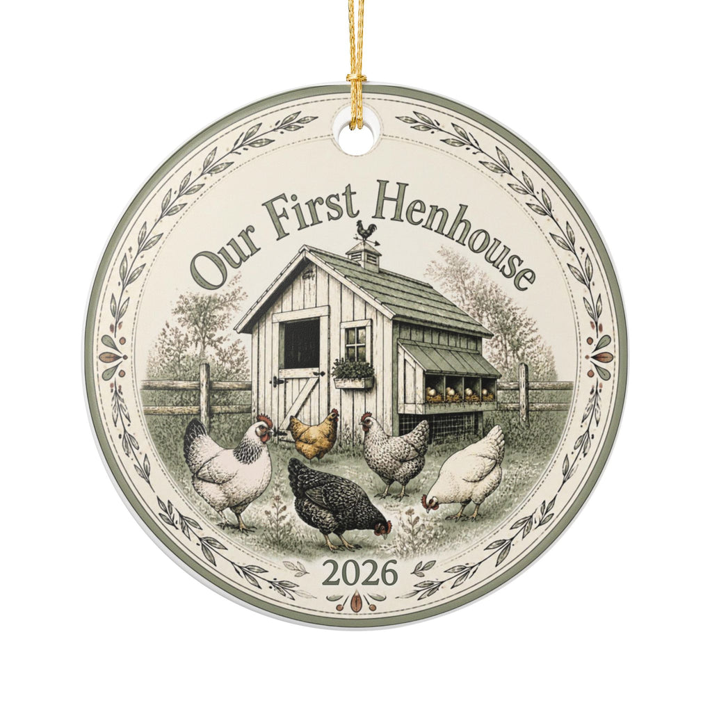 Our First Henhouse Christmas Ornament 2026, Backyard Chicken Coop, Chicken Lover Gift, Year We Got Chickens