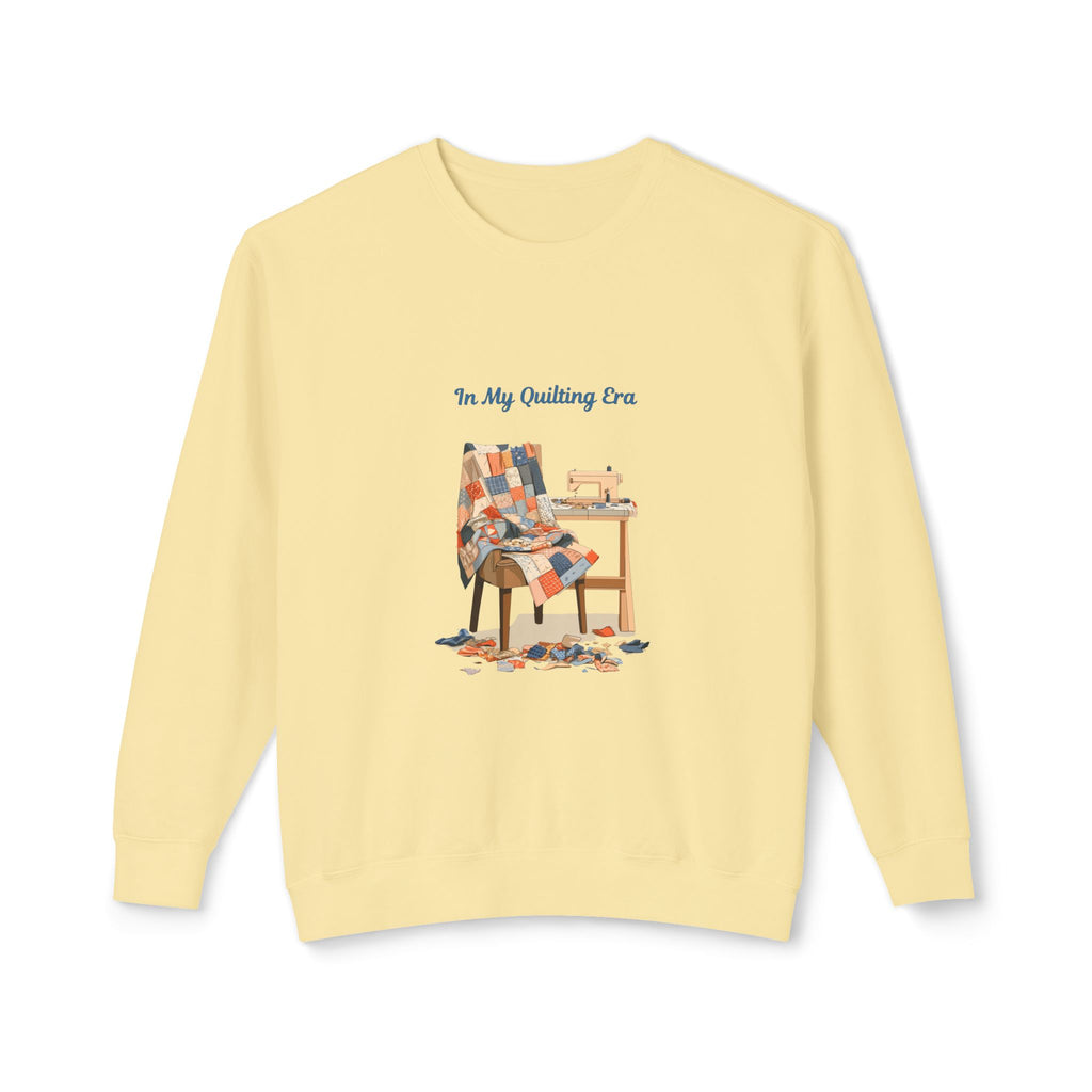 In My Quilting Era Sweatshirt | Quilt Chair Sewing Machine Design
