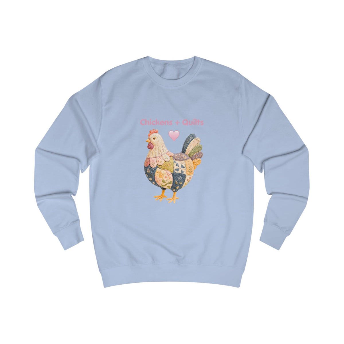 Chickens + Quilts rooster patchwork Sweatshirt | farmhouse country cottage