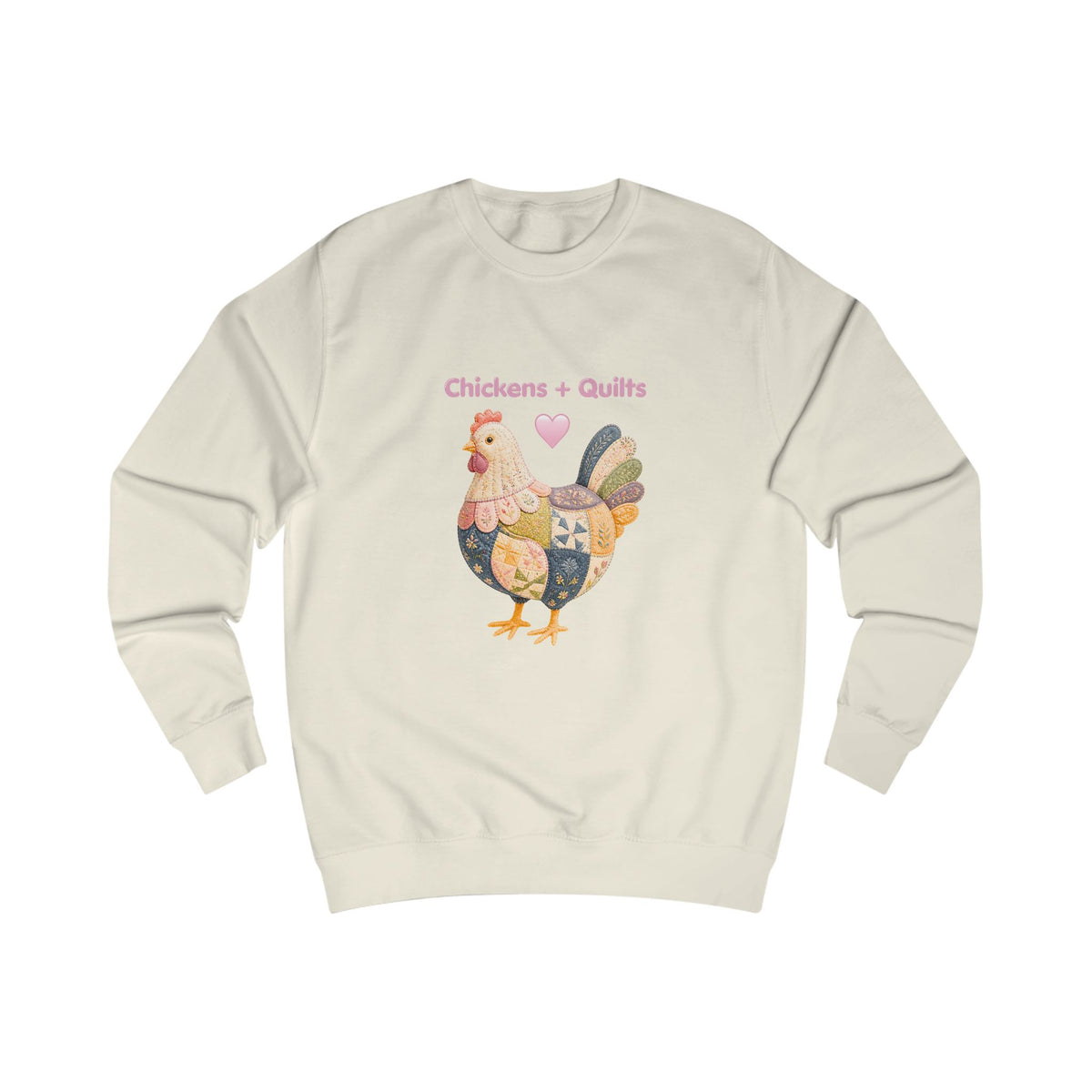 Chickens + Quilts rooster patchwork Sweatshirt | farmhouse country cottage