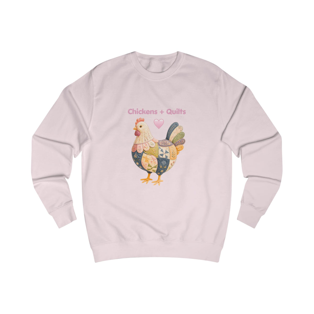 Chickens + Quilts rooster patchwork Sweatshirt | farmhouse country cottage