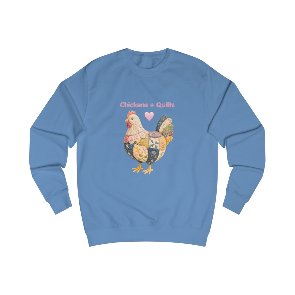 Chickens + Quilts rooster patchwork Sweatshirt | farmhouse country cottage