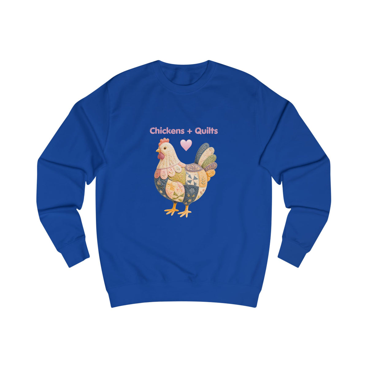 Chickens + Quilts rooster patchwork Sweatshirt | farmhouse country cottage