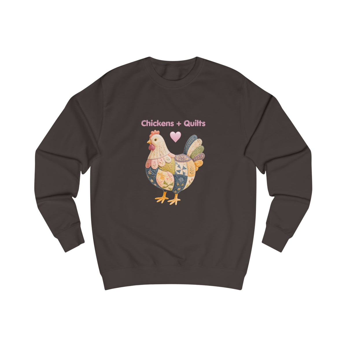 Chickens + Quilts rooster patchwork Sweatshirt | farmhouse country cottage