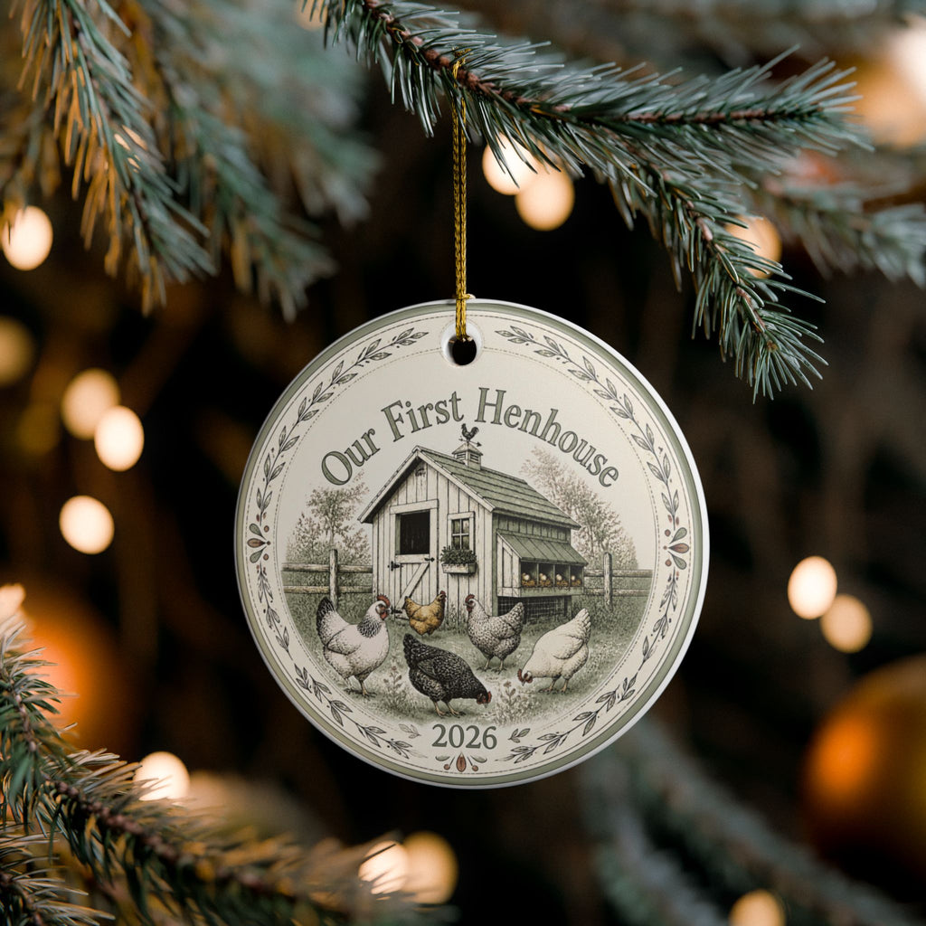 Our First Henhouse Christmas Ornament 2026, Backyard Chicken Coop, Chicken Lover Gift, Year We Got Chickens