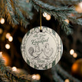 Personalized Engaged Couple Christmas Ornament, Rooster & Hen Engagement Ornament, Custom Bride Groom Names, Engagement Keepsake 2026
