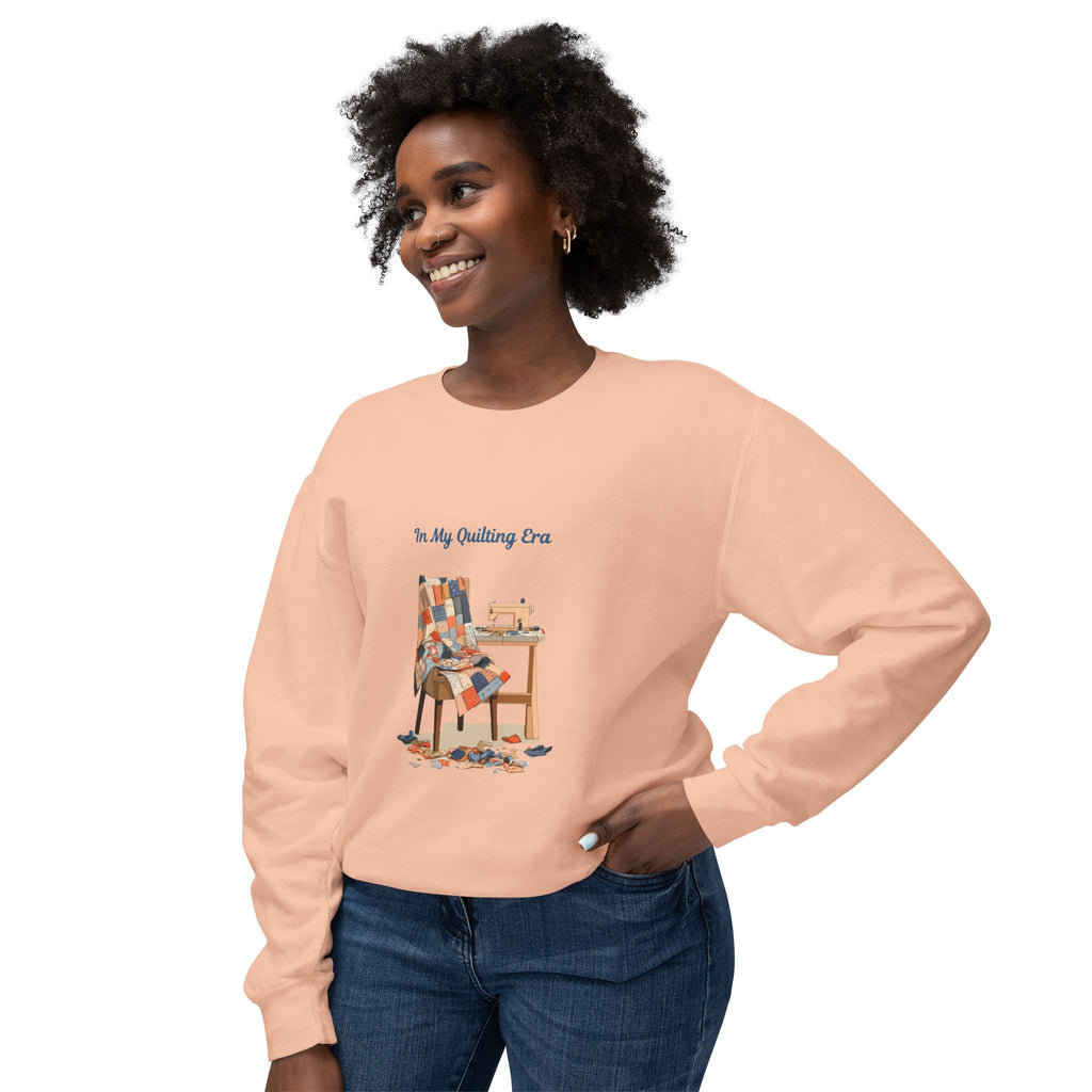 In My Quilting Era Sweatshirt | Quilt Chair Sewing Machine Design
