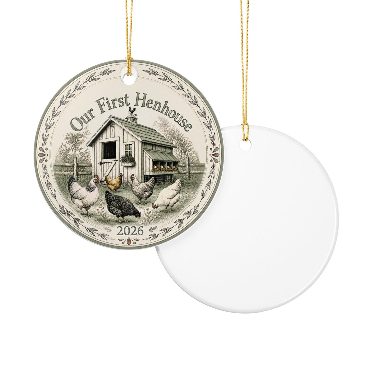 Our First Henhouse Christmas Ornament 2026, Backyard Chicken Coop, Chicken Lover Gift, Year We Got Chickens