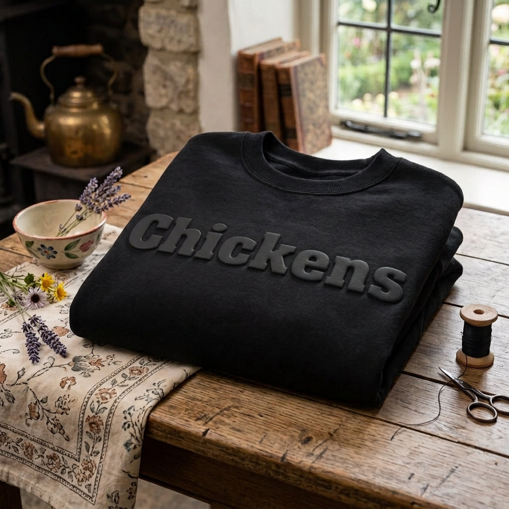 Chicken Sweatshirt, Puff Paint, Farm, Chicken Lover Gift, Country Girl Sweatshirt, Farmhouse Pullover, Grandma, Cottage