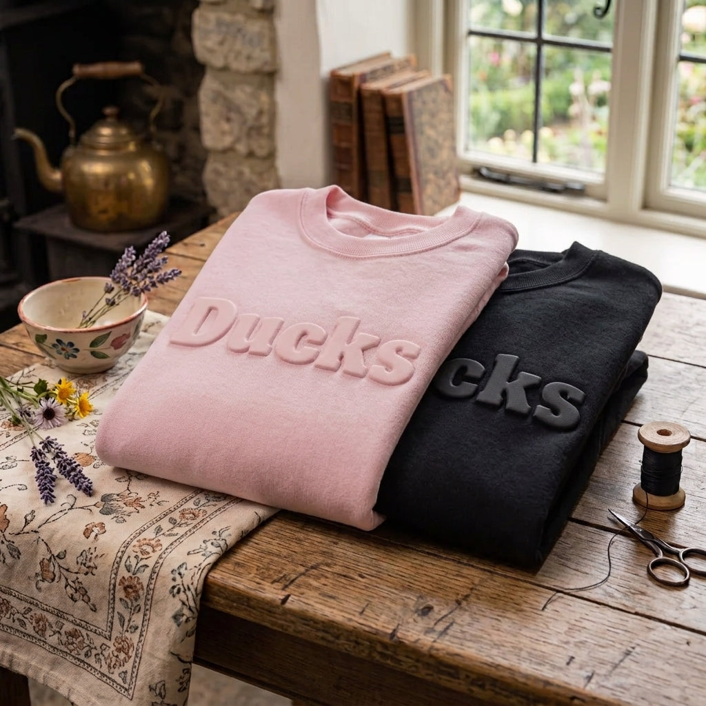Duck Sweatshirt, Retro Puff Paint, Farm, Duck Lover Gift, Country Girl Sweatshirt, Farmhouse Pullover, Grandma, Cottage