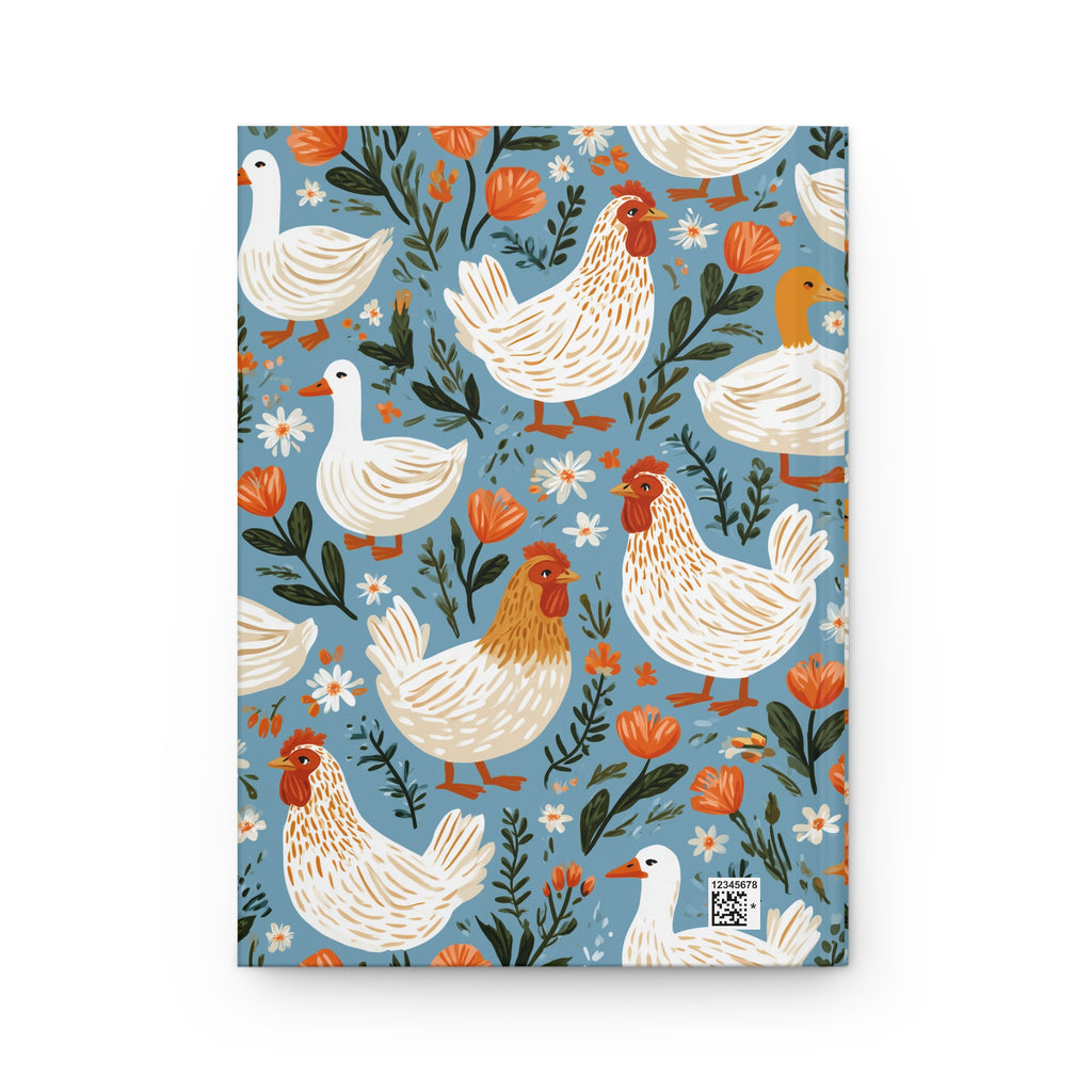 Personalized Name Journal for Chickens Lover Blue | Hardcover Lined Notebook