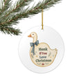 Goose Christmas Ornament, Honk if You Love Christmas, 3 Inch Ceramic Geese Ornament