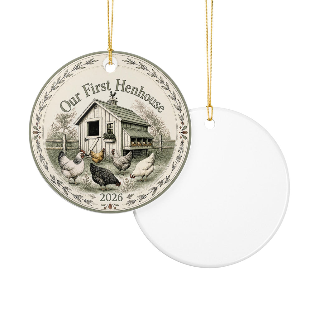 Our First Henhouse Christmas Ornament 2026, Backyard Chicken Coop, Chicken Lover Gift, Year We Got Chickens