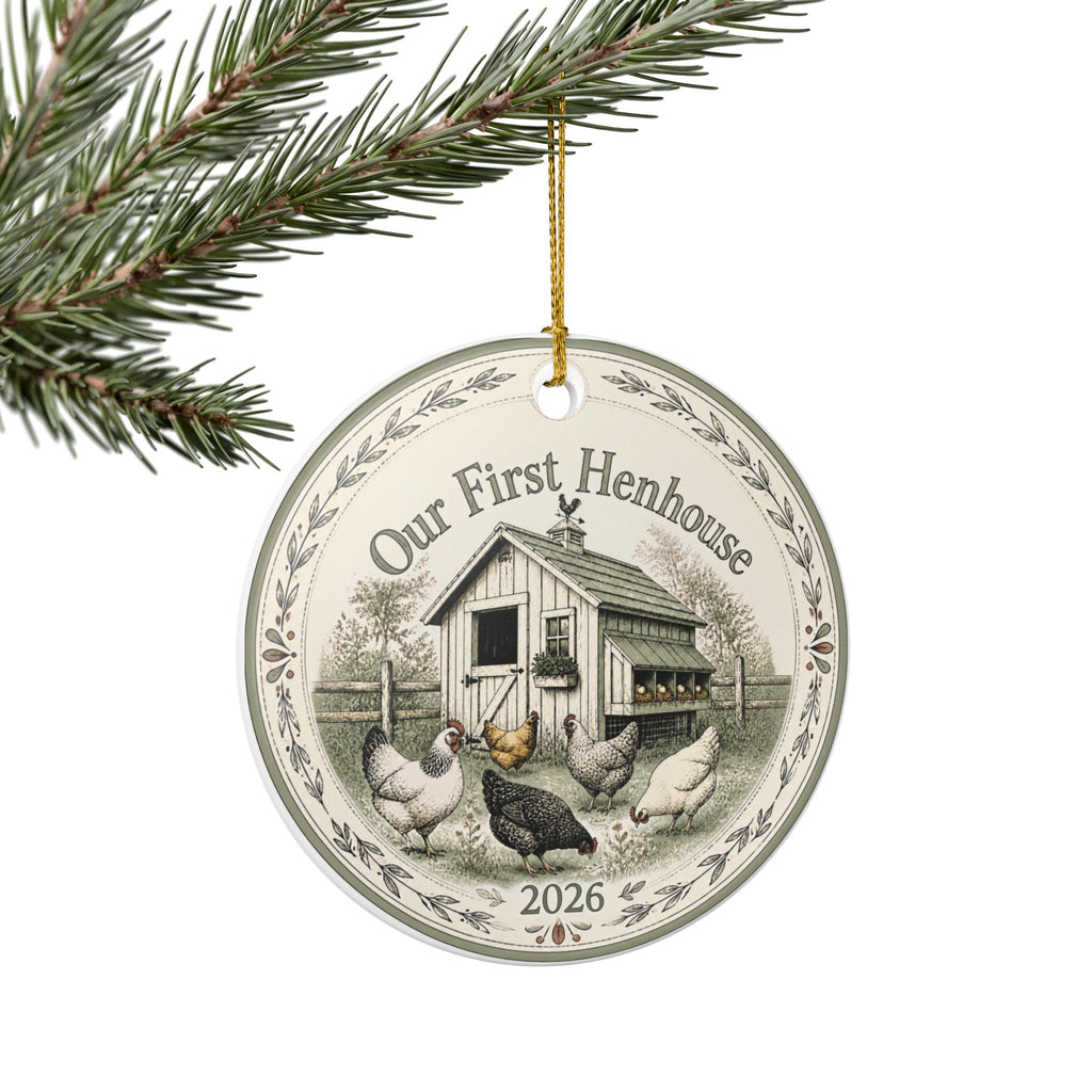 Our First Henhouse Christmas Ornament 2026, Backyard Chicken Coop, Chicken Lover Gift, Year We Got Chickens
