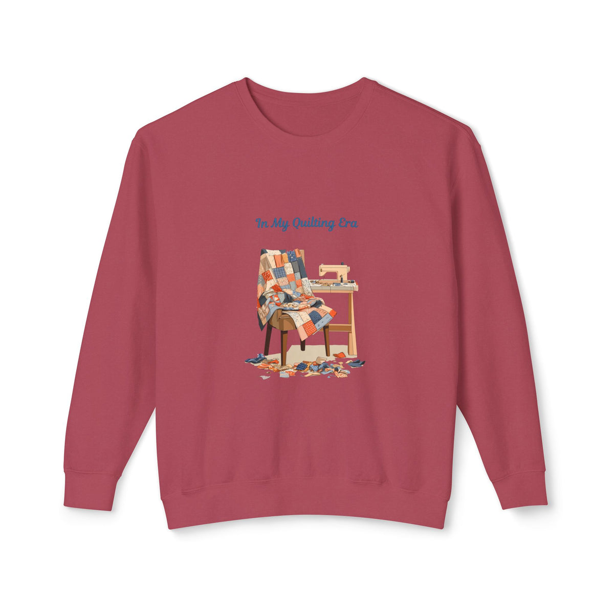 In My Quilting Era Sweatshirt | Quilt Chair Sewing Machine Design