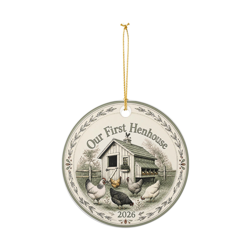 Our First Henhouse Christmas Ornament 2026, Backyard Chicken Coop, Chicken Lover Gift, Year We Got Chickens