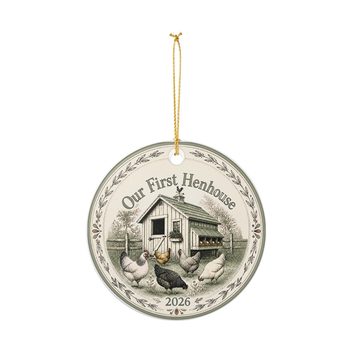 Our First Henhouse Christmas Ornament 2026, Backyard Chicken Coop, Chicken Lover Gift, Year We Got Chickens