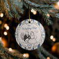 Personalized Wedding Christmas Ornament 2026, Custom Married Couple, Rooster & Hen Wedding Keepsake, Marriage Date Ornament, Newlywed Gift