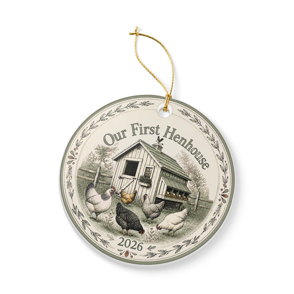 Our First Henhouse Christmas Ornament 2026, Backyard Chicken Coop, Chicken Lover Gift, Year We Got Chickens