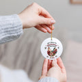 Chicken Christmas Ornament, Quilter Christmas Ornament, Chickens and Quilts Ceramic Ornament, Quilt or Chicken Lover Gift